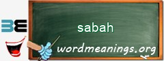 WordMeaning blackboard for sabah